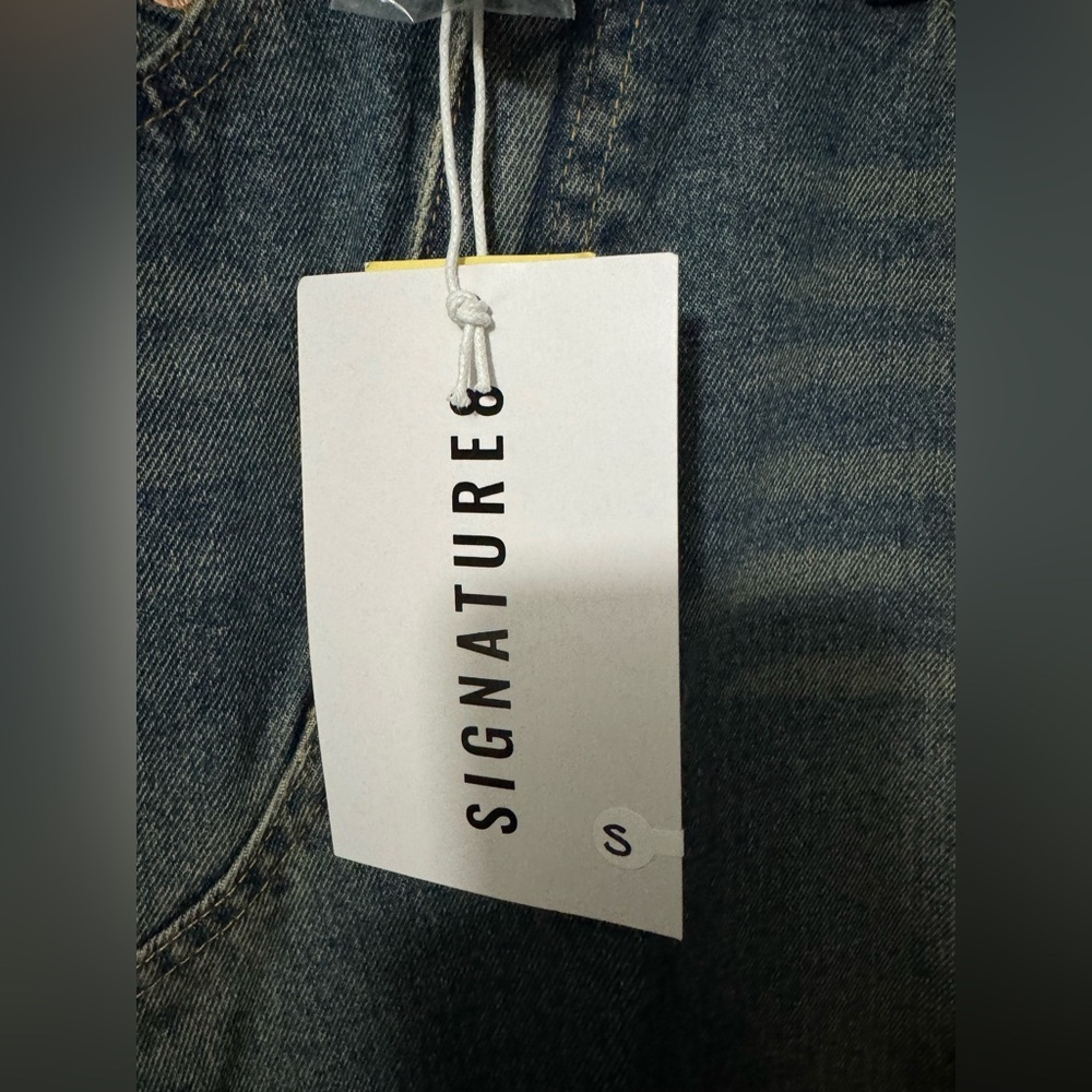 🔥 Signature8 Button-Front Denim Skirt Size Small | Slit Front | New With Tags - Picture 5 of 7